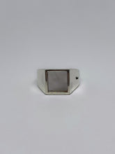 Square ring with stone