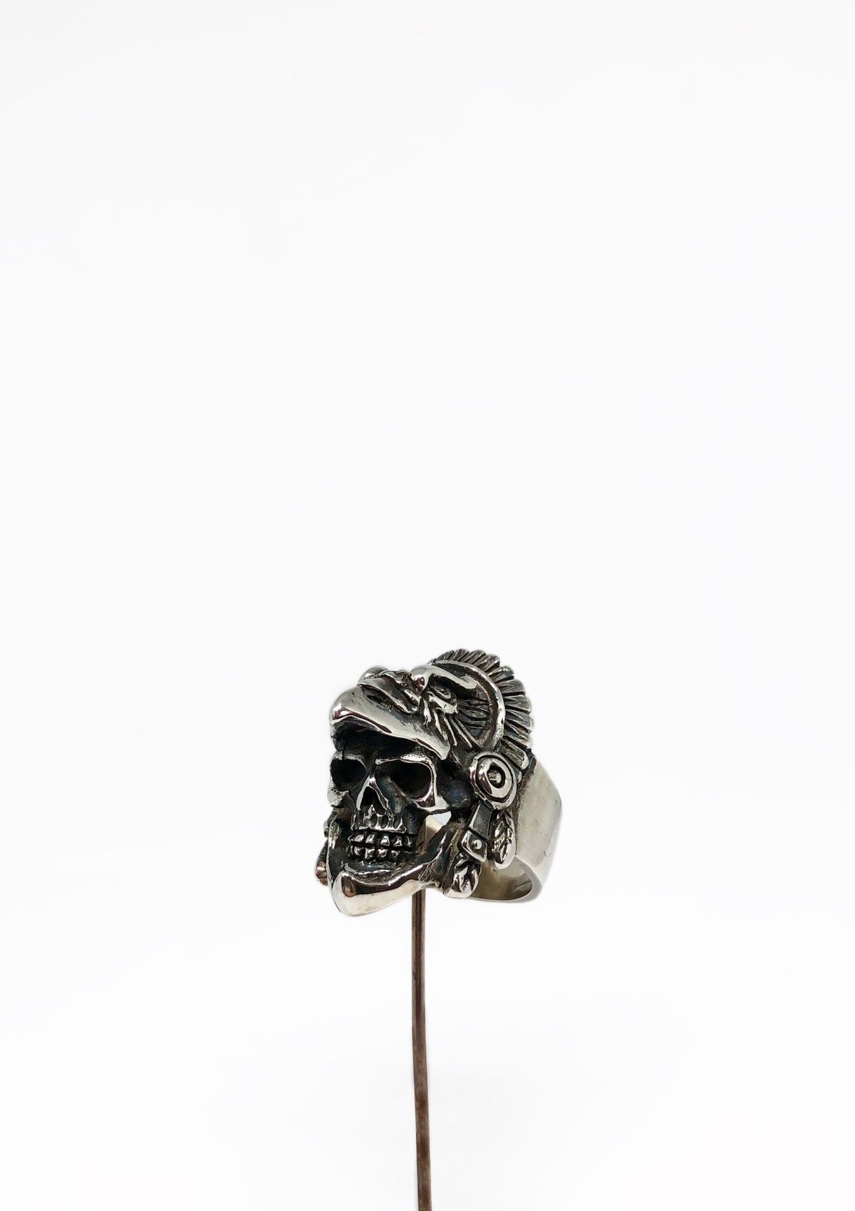 Eagle Warrior Skull Ring