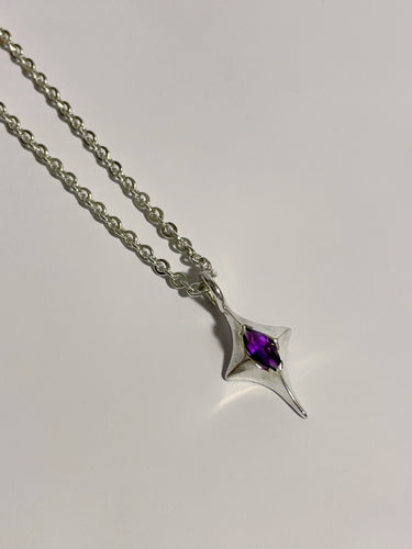 Star Necklace with Amethyst