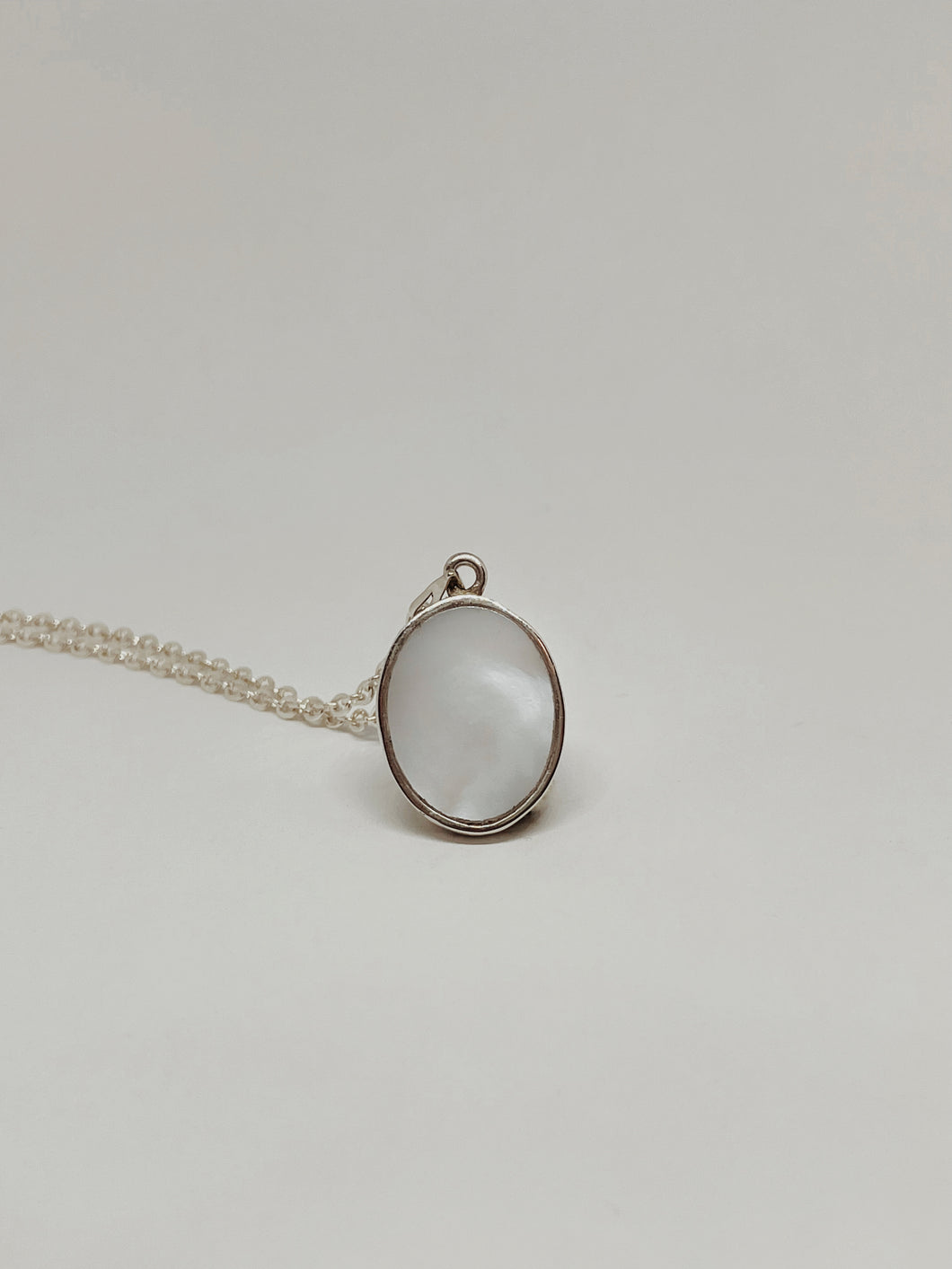 Oval Pendant with Stone (With Chain)