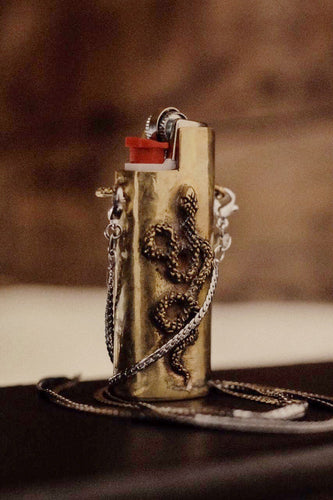 Snake Lighter Case (Brass)